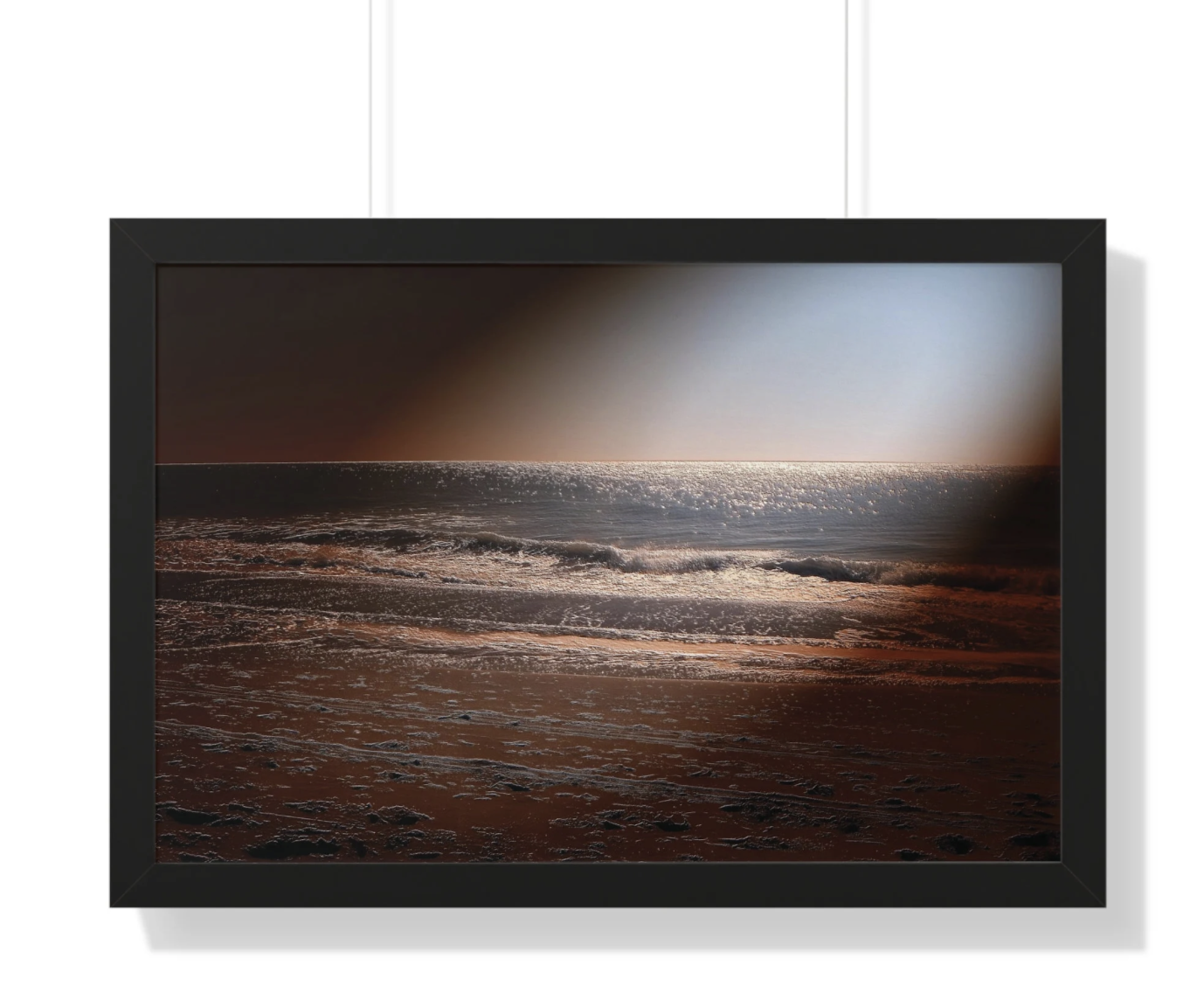 Fine Art Photographic Framed Print of a Dark and Stormy Pacific Ocean